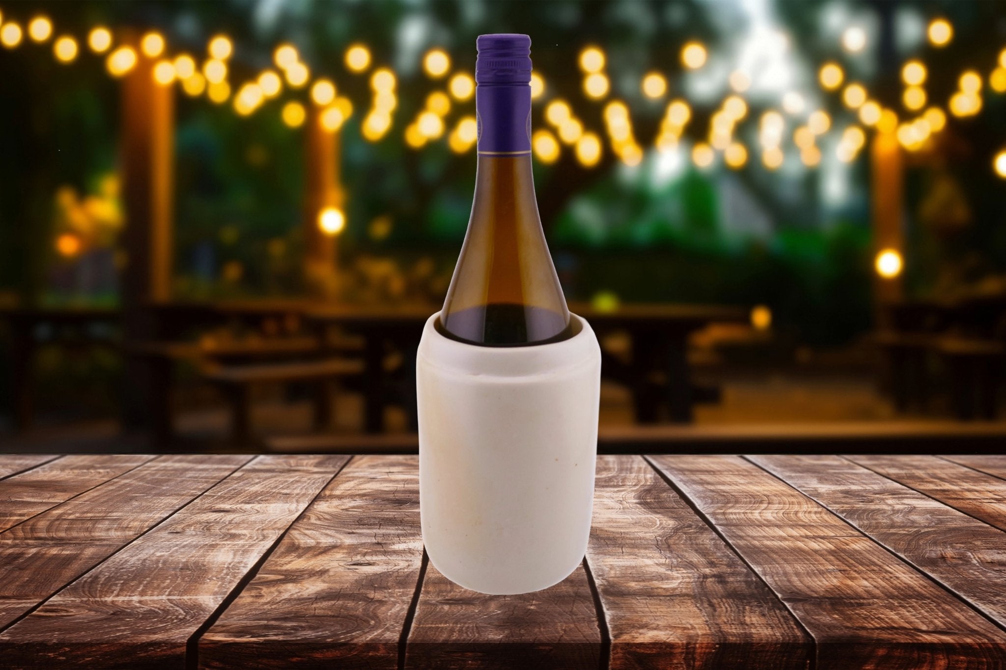 Stone Wine Cooler Classic design hand made 20cm and 15cm with Storycard - FriendlyTradingCo