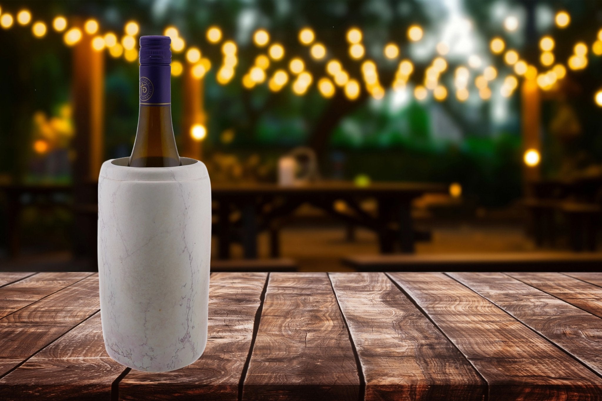 Stone Wine Cooler Classic design hand made 20cm and 15cm with Storycard - FriendlyTradingCo