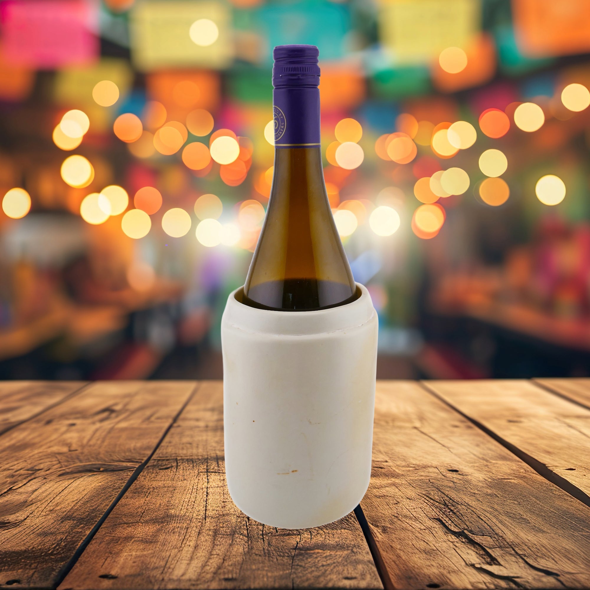 Stone Wine Cooler Classic design hand made 20cm and 15cm with Storycard - FriendlyTradingCo