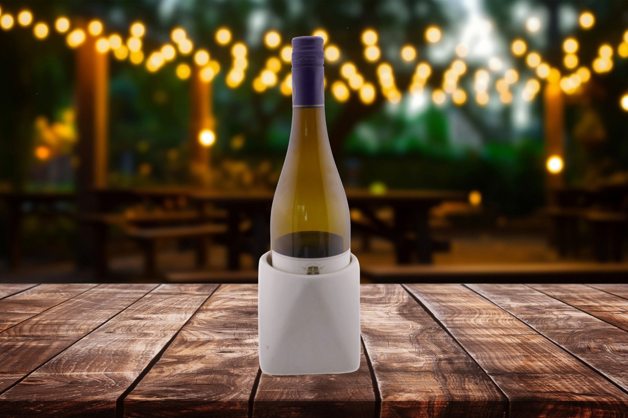 Stone Wine Cooler Geometric design hand made 10cm with Storycard - FriendlyTradingCo