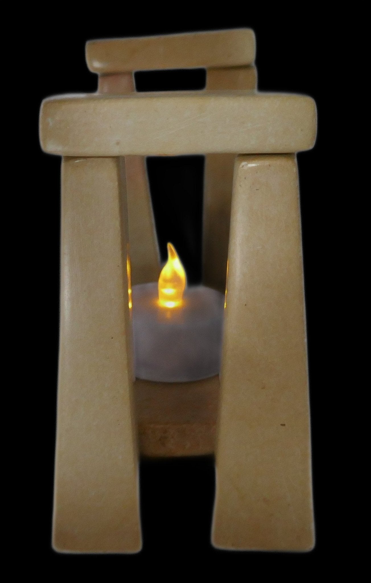 Stonehenge Stone Circle Tealight Holder hand made 11cm Black and White with Storycard - FriendlyTradingCo