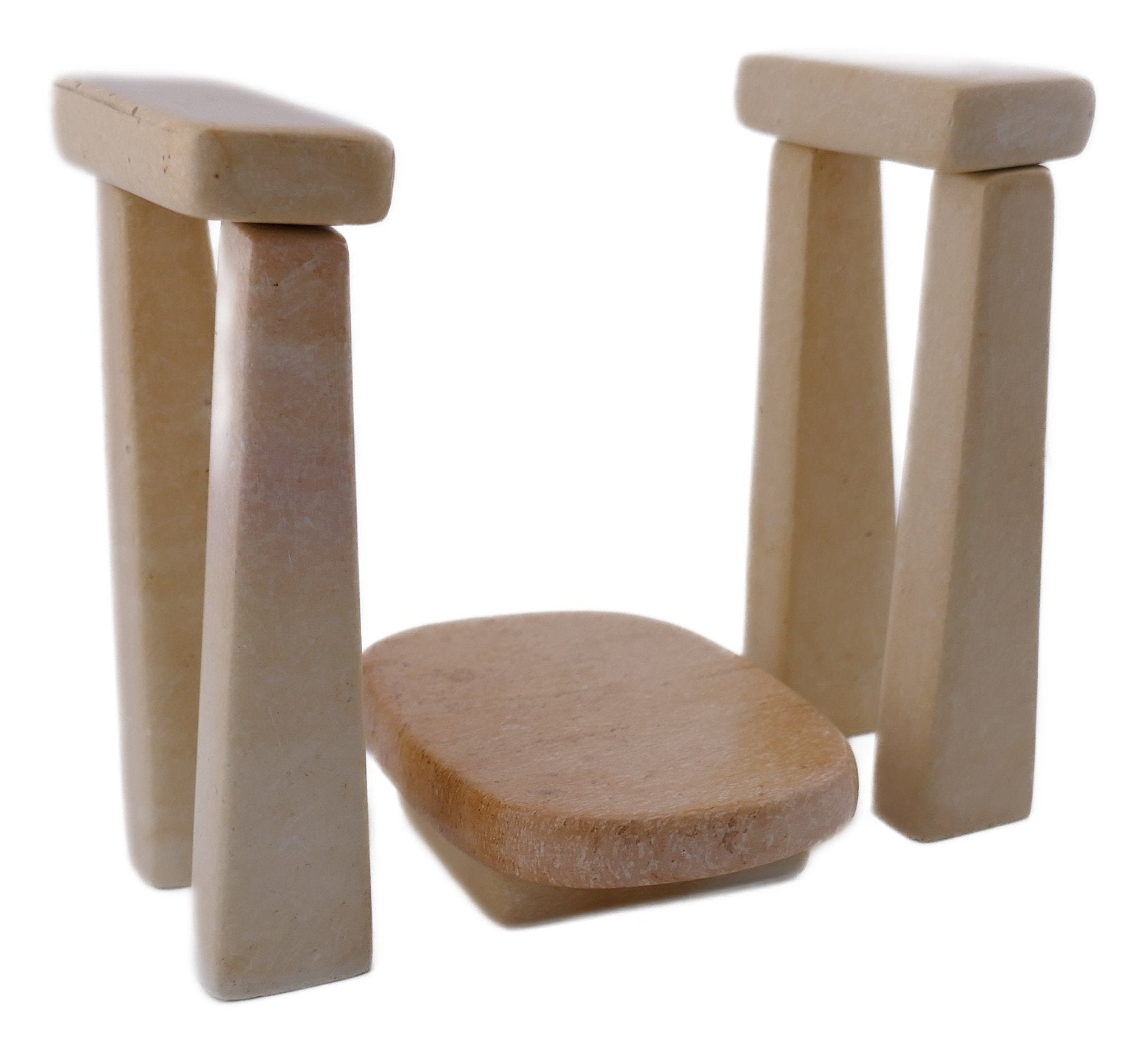 Stonehenge Stone Circle Tealight Holder hand made 11cm Black and White with Storycard - FriendlyTradingCo