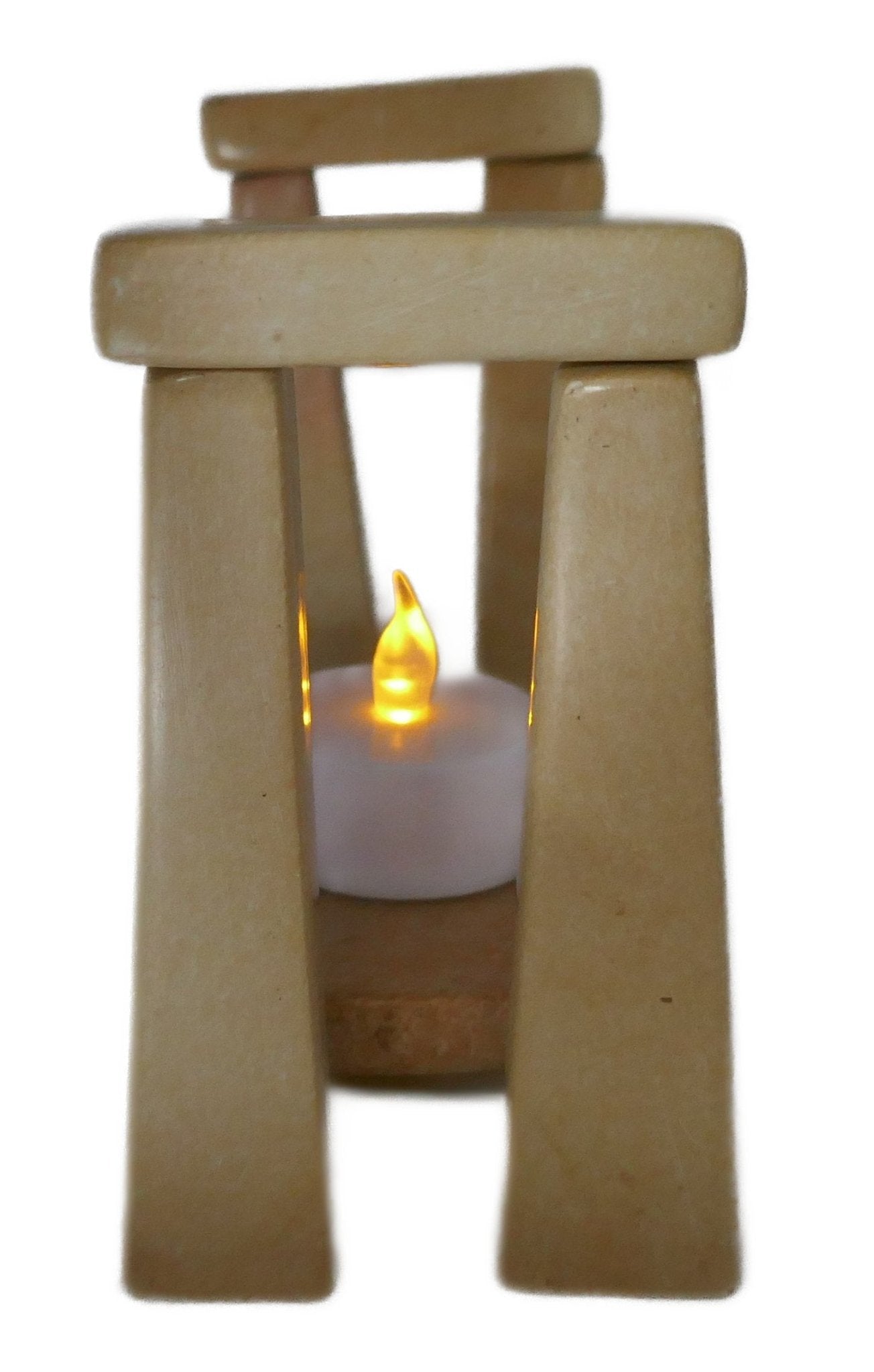 Stonehenge Stone Circle Tealight Holder hand made 11cm Black and White with Storycard - FriendlyTradingCo