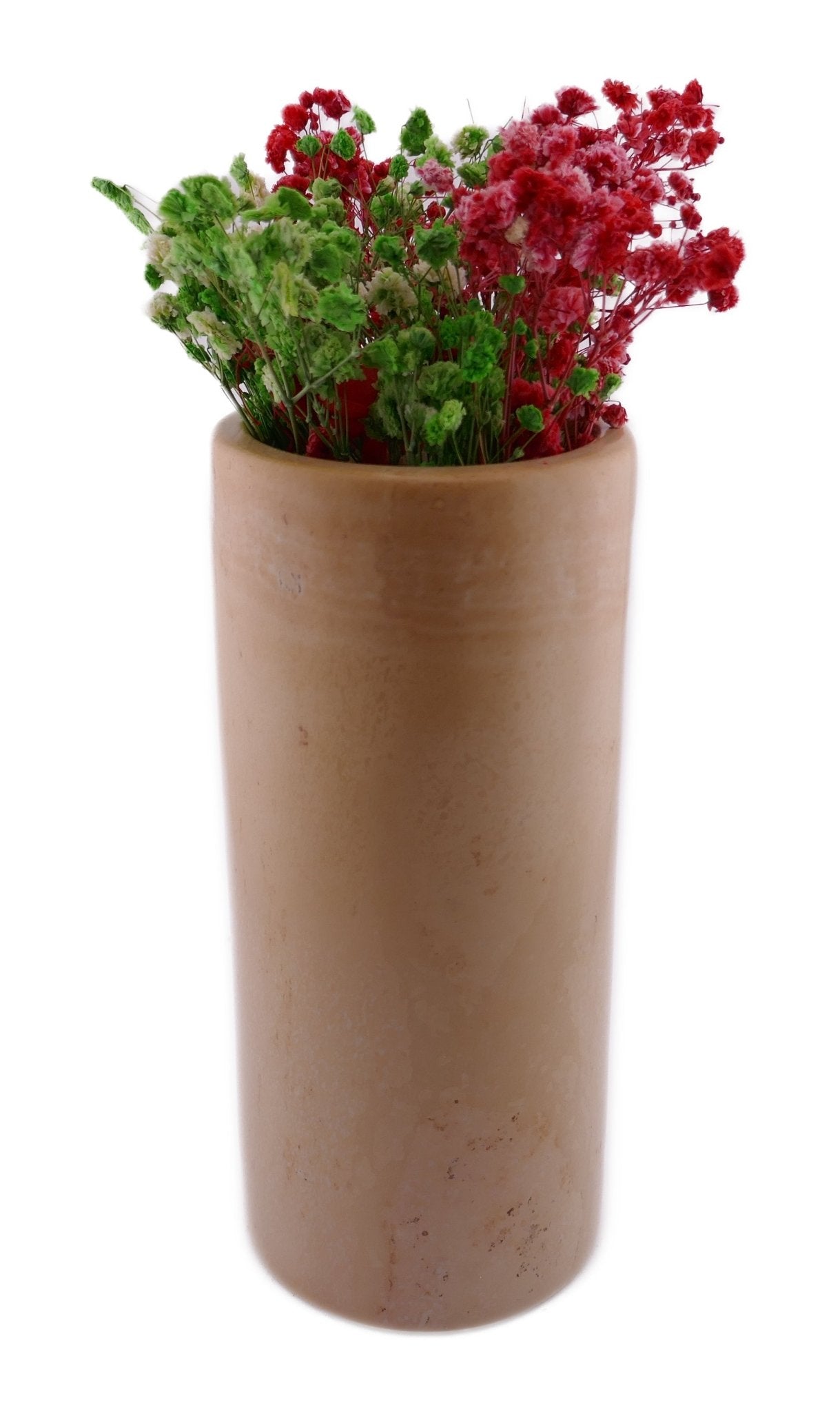 Tall Elegant Stone Vase hand made 20cm 1.5kg with Storycard - FriendlyTradingCo