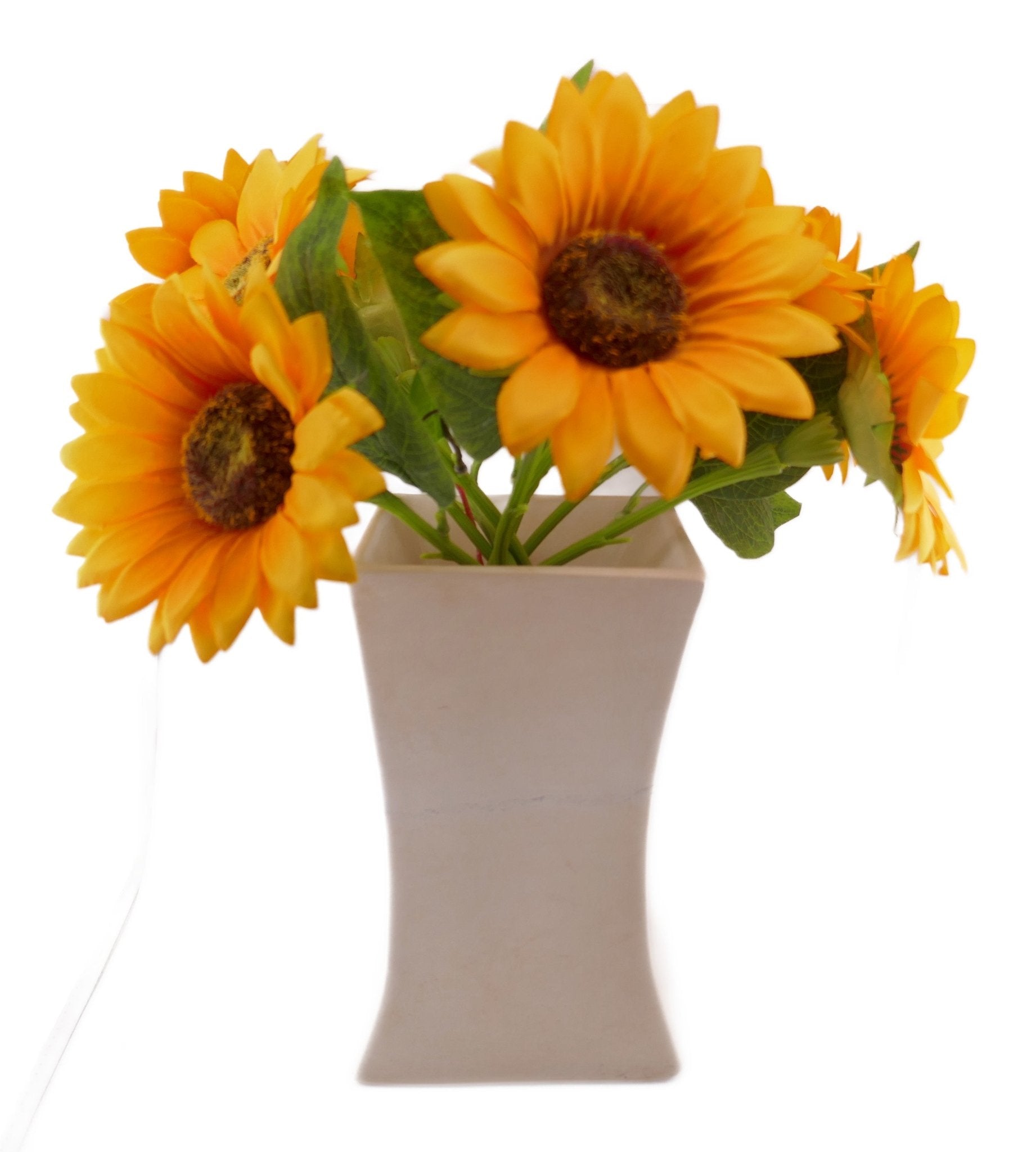 Tall Fluted Stone Pillar Vase hand made 20cm 2kg with Storycard - FriendlyTradingCo