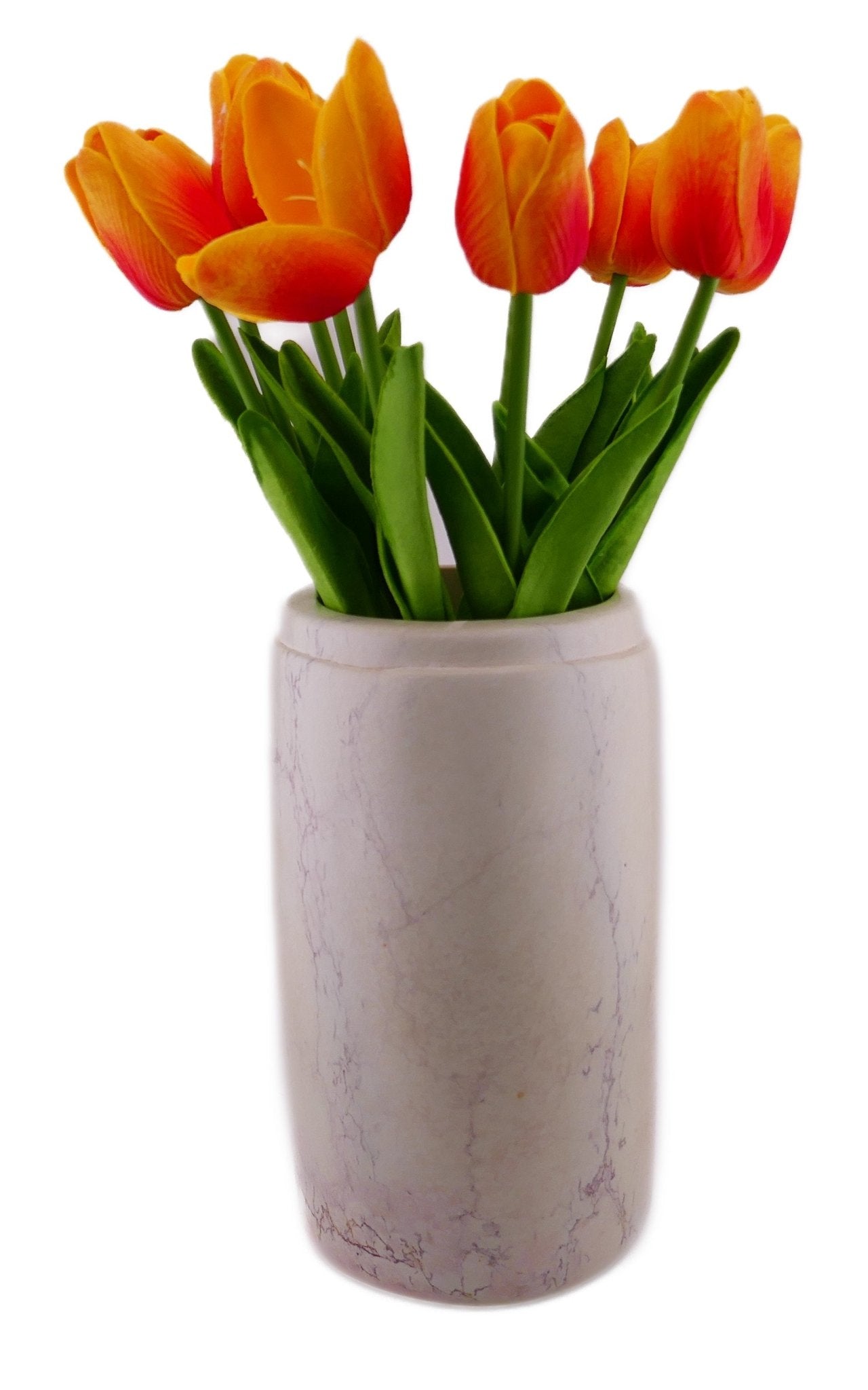 Tall Stone Cottage style Vase with rim hand made 20cm or 14 cm with Storycard - FriendlyTradingCo