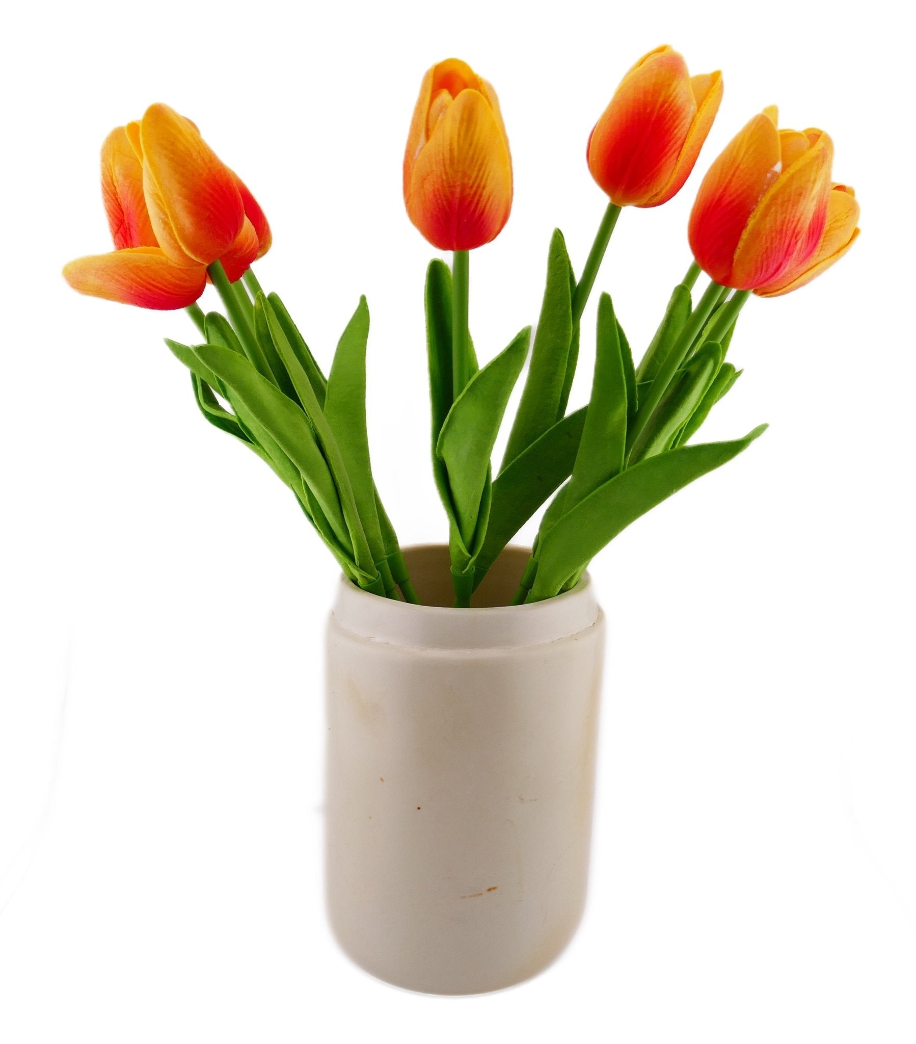 Tall Stone Cottage style Vase with rim hand made 20cm or 14 cm with Storycard - FriendlyTradingCo