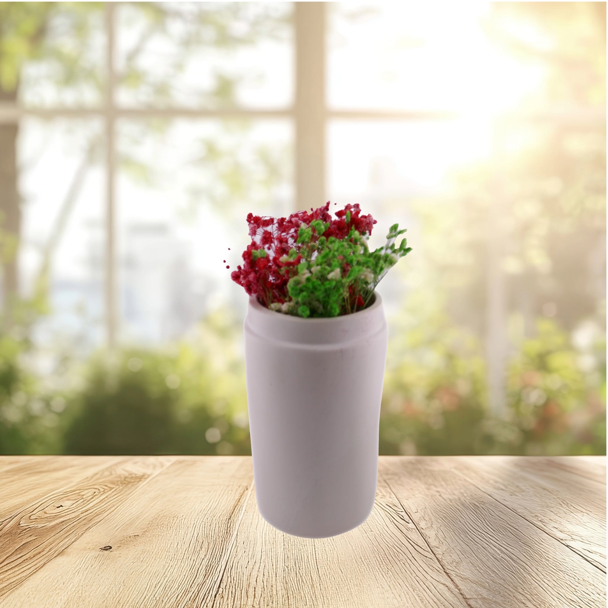 Tall Stone Cottage style Vase with rim hand made 20cm or 14 cm with Storycard - FriendlyTradingCo