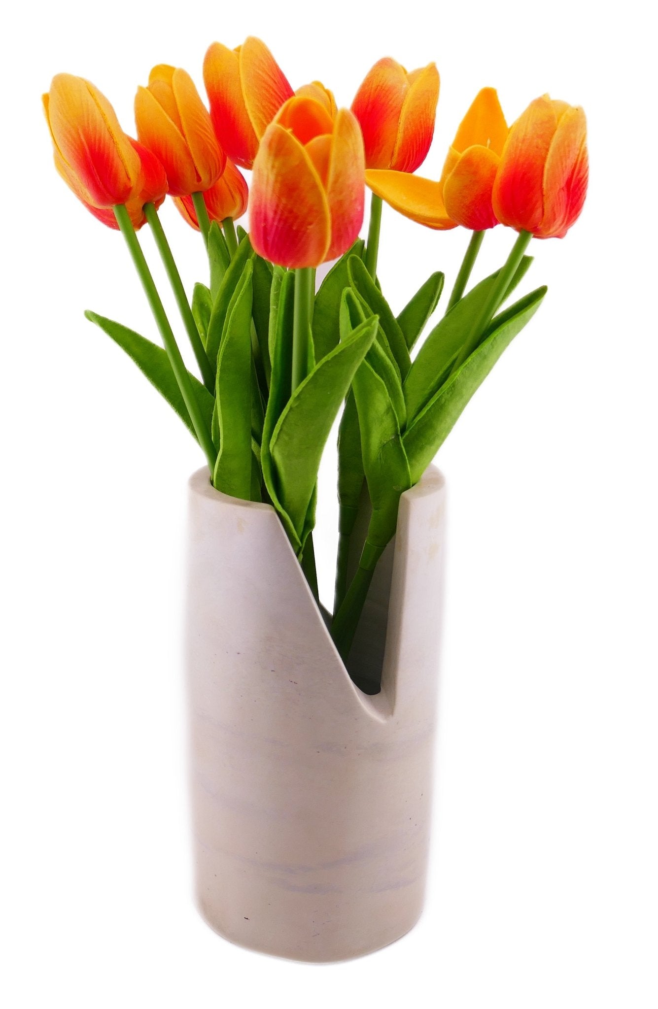 Tall Stone Face Tealight Candle Lamp hand made 19cm heavy 2 kg with Storycard - FriendlyTradingCo