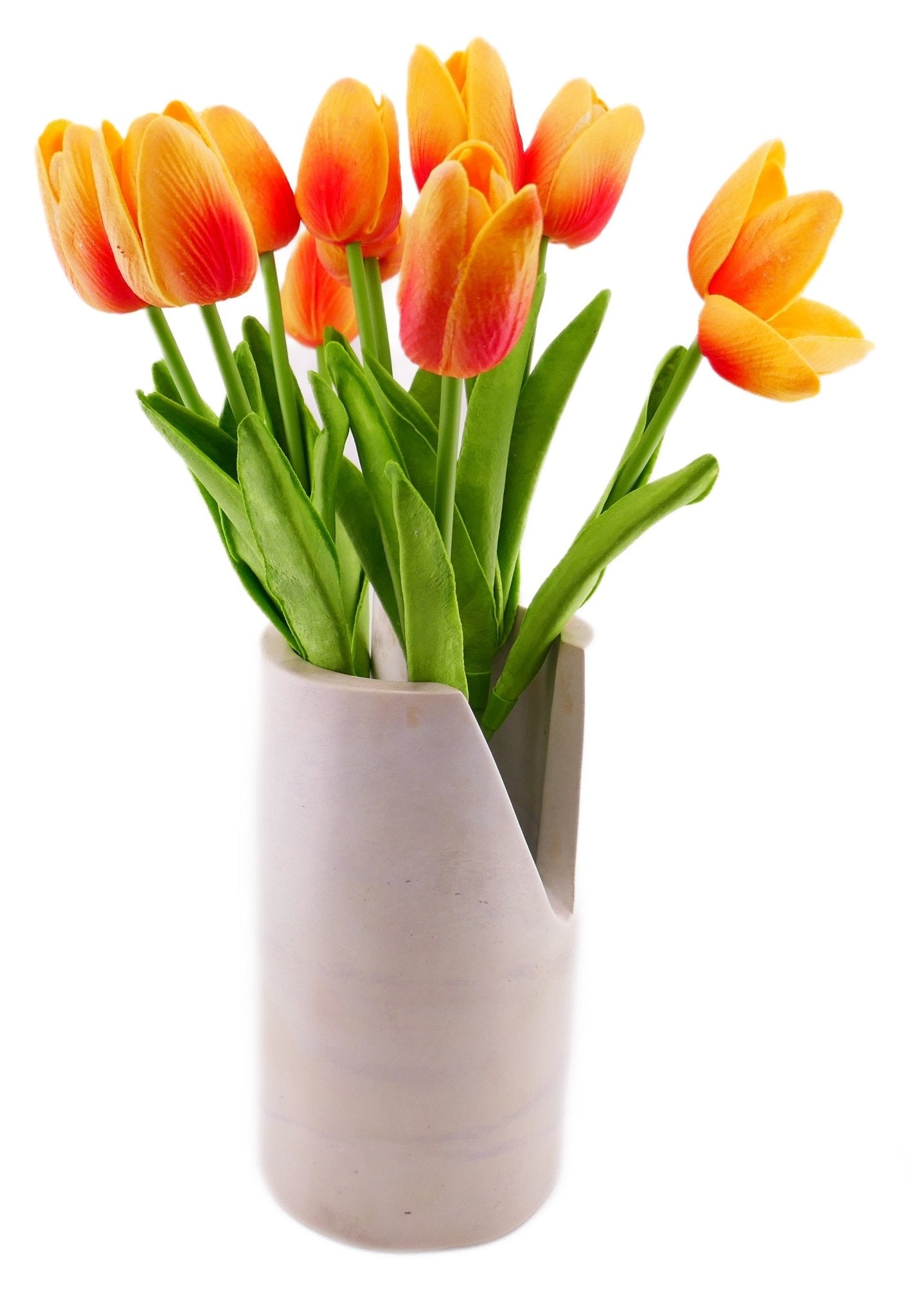 Tall Stone Face Tealight Candle Lamp hand made 19cm heavy 2 kg with Storycard - FriendlyTradingCo