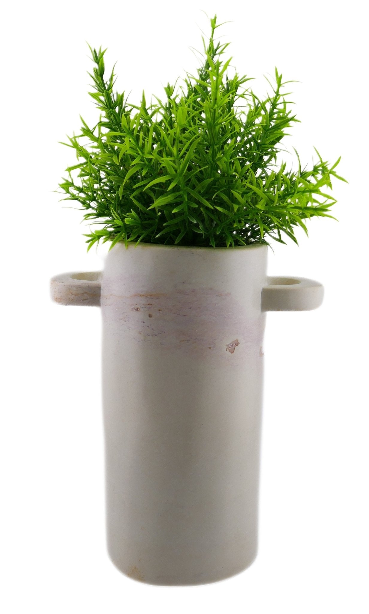 Tall Stone French Cottage style Vase hand made 20cm 2 kg with Storycard - FriendlyTradingCo