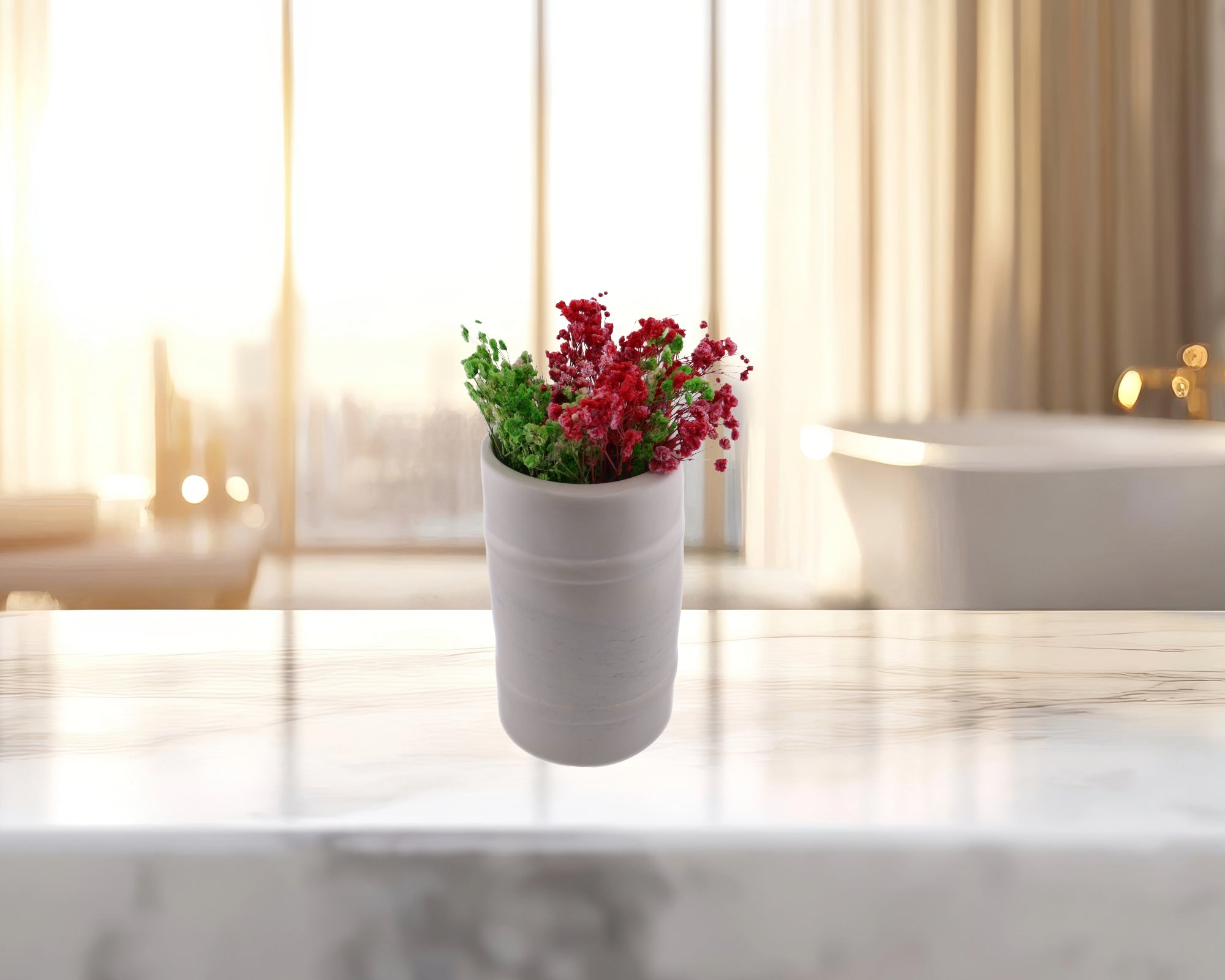 Stone Barrel Planter hand made 16cm 1.5 kg with Storycard