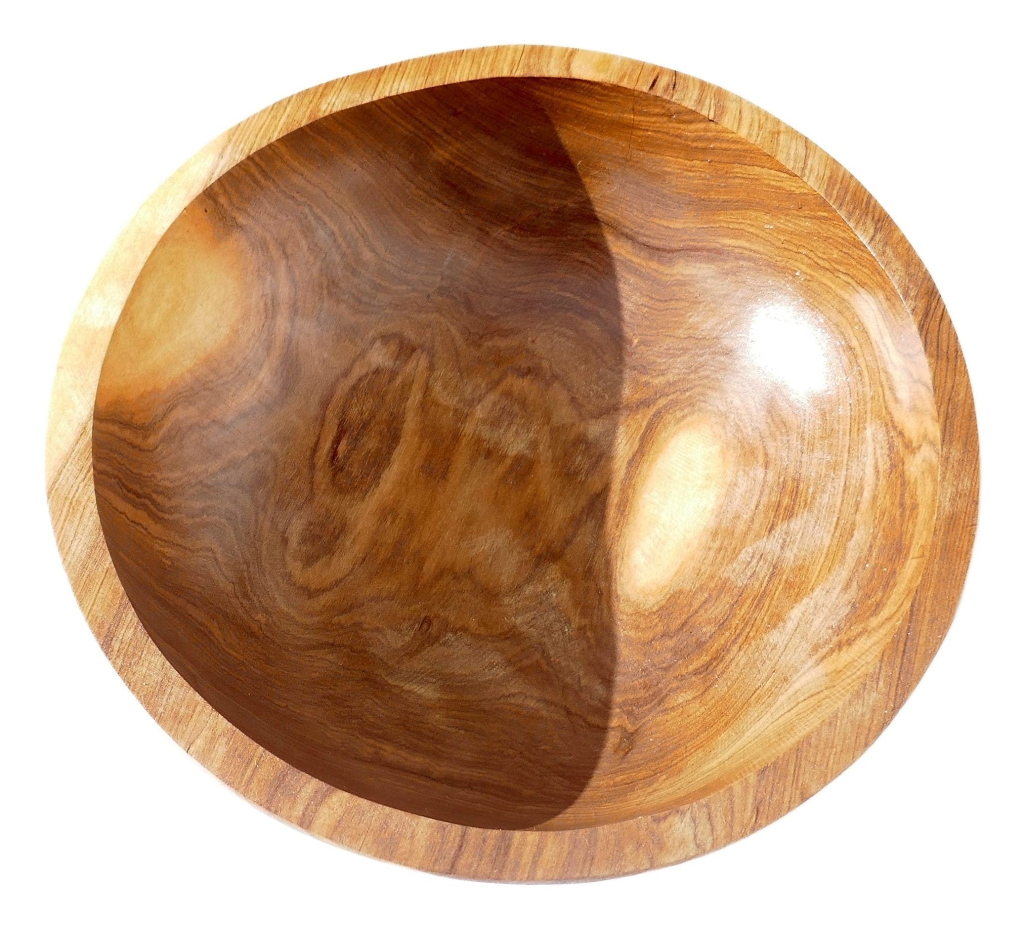 Wild Olivewood Bowl // Fruit Bread Salad Snack Bowl 11 inch 28 cm // with storycard - FriendlyTradingCo