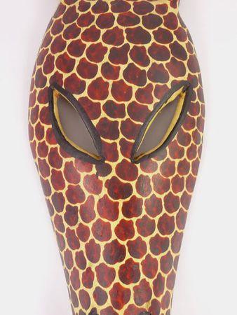 African Giraffe Head Wooden Mask