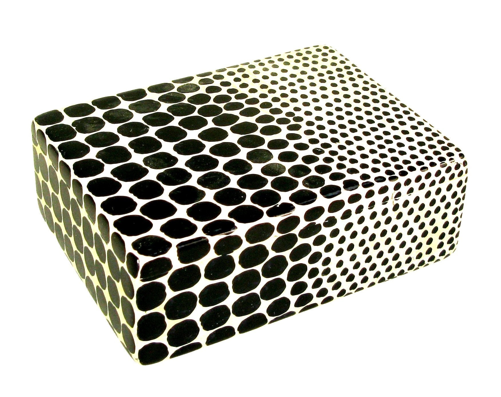 African Handcrafted Dream Dot Design Stone Jewellery Box 10cm - FriendlyTradingCo