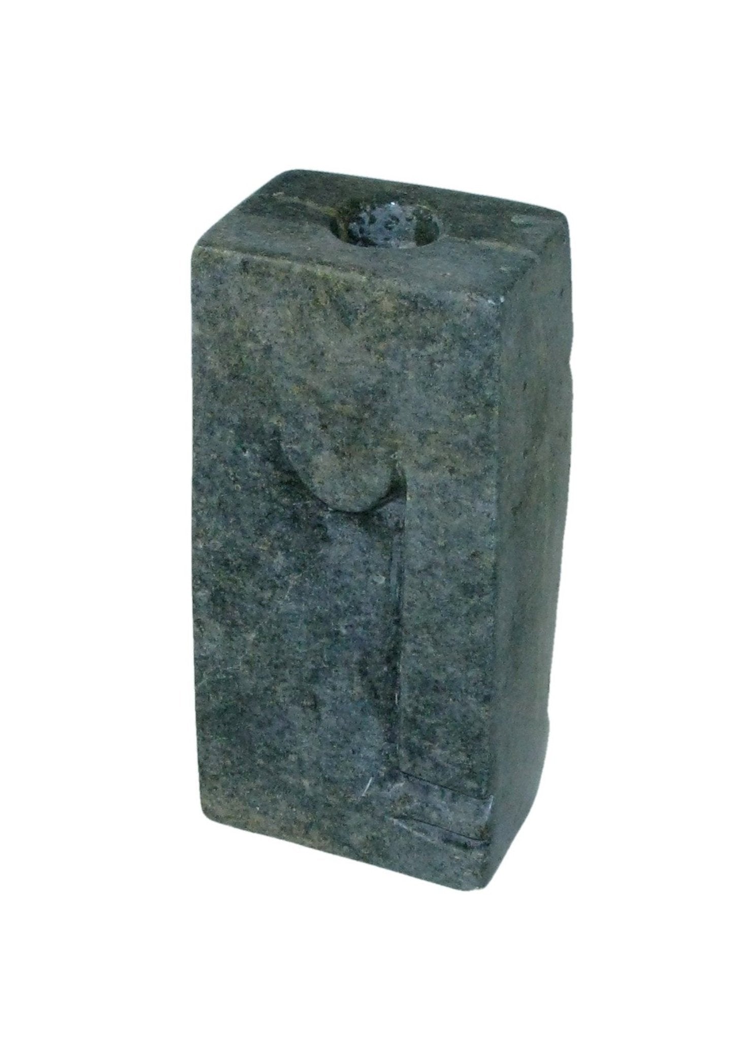 African Stone Candleholder Face Design African Art Zimbabwe Choose Design - 8 cm Square or 10 cm Tall - FriendlyTradingCo