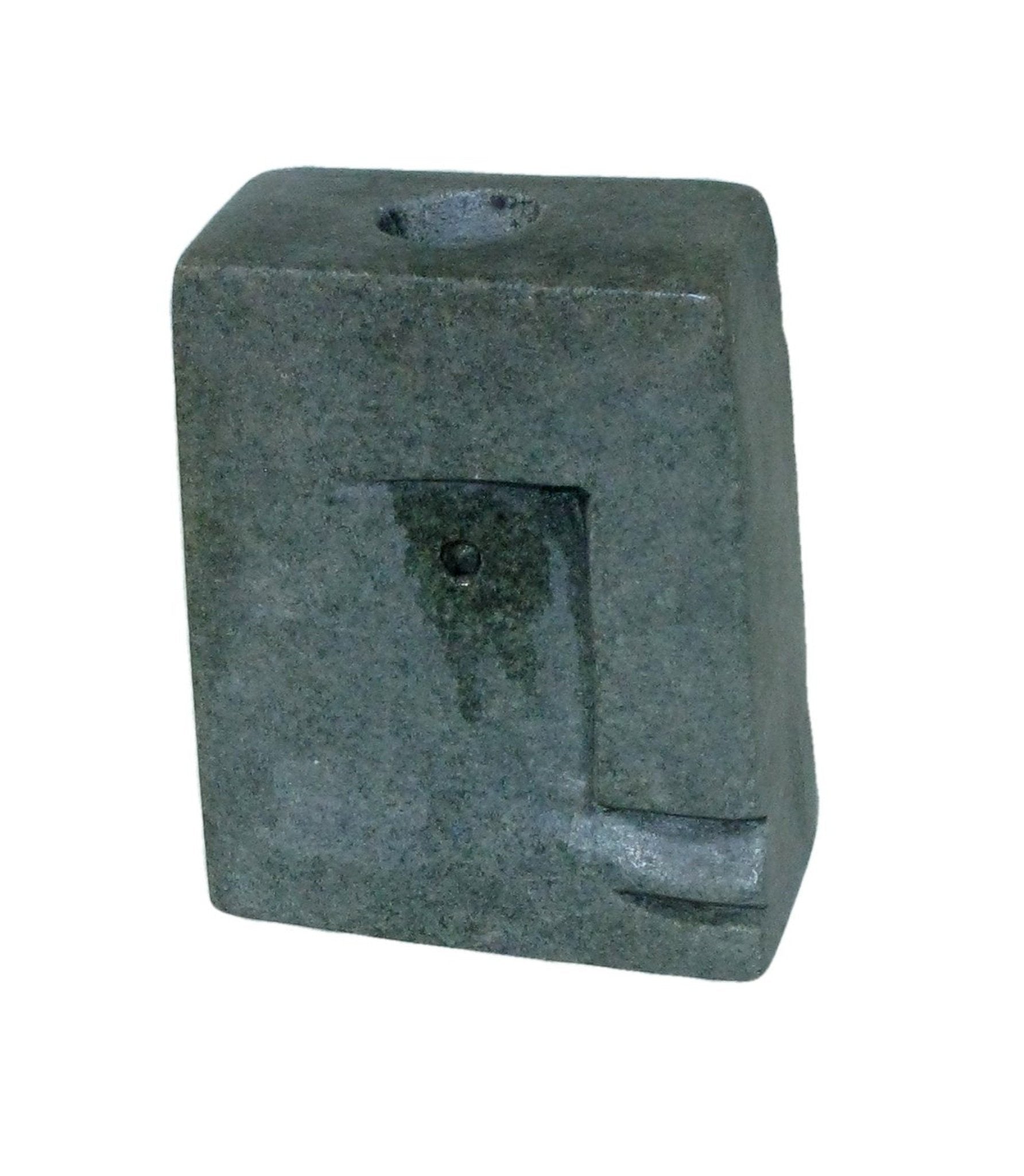 African Stone Candleholder Face Design African Art Zimbabwe Choose Design - 8 cm Square or 10 cm Tall - FriendlyTradingCo