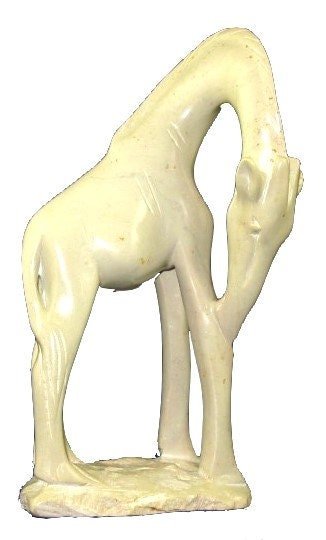 African Stone Giraffe Sculpture 20cm - Natural Stone Design - FriendlyTradingCo