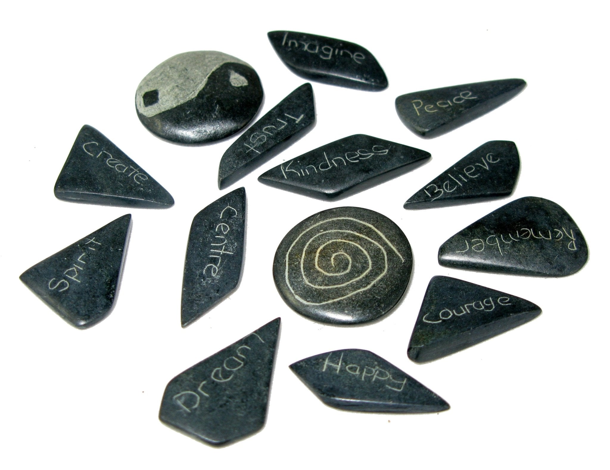 African Tali - Stones Daily Spiritual Alignment Set Gemstone Crystal Therapy 14 Motivating Stones Trust Friendship Courage Dream Happy Create - FriendlyTradingCo