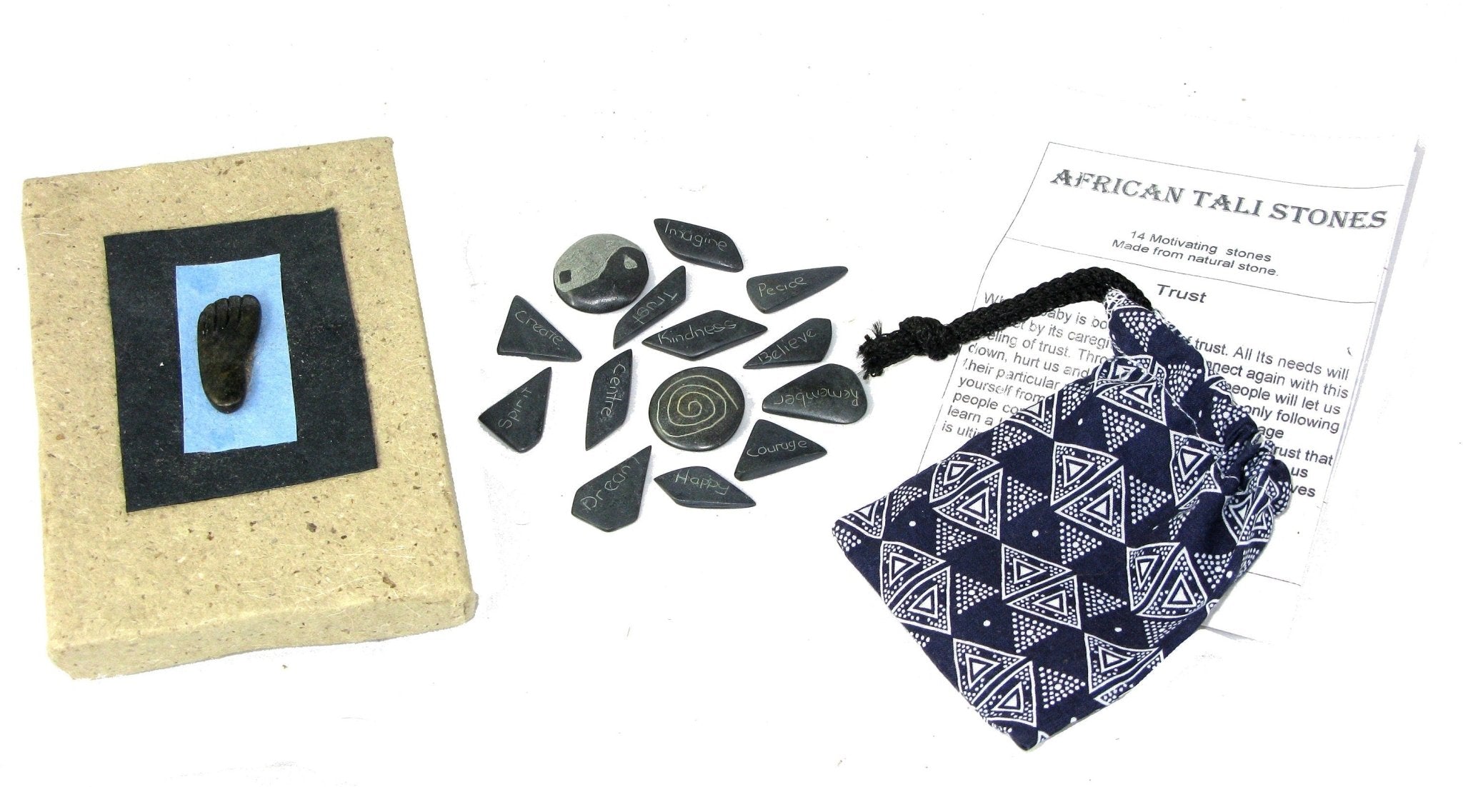 African Tali - Stones Daily Spiritual Alignment Set Gemstone Crystal Therapy 14 Motivating Stones Trust Friendship Courage Dream Happy Create - FriendlyTradingCo