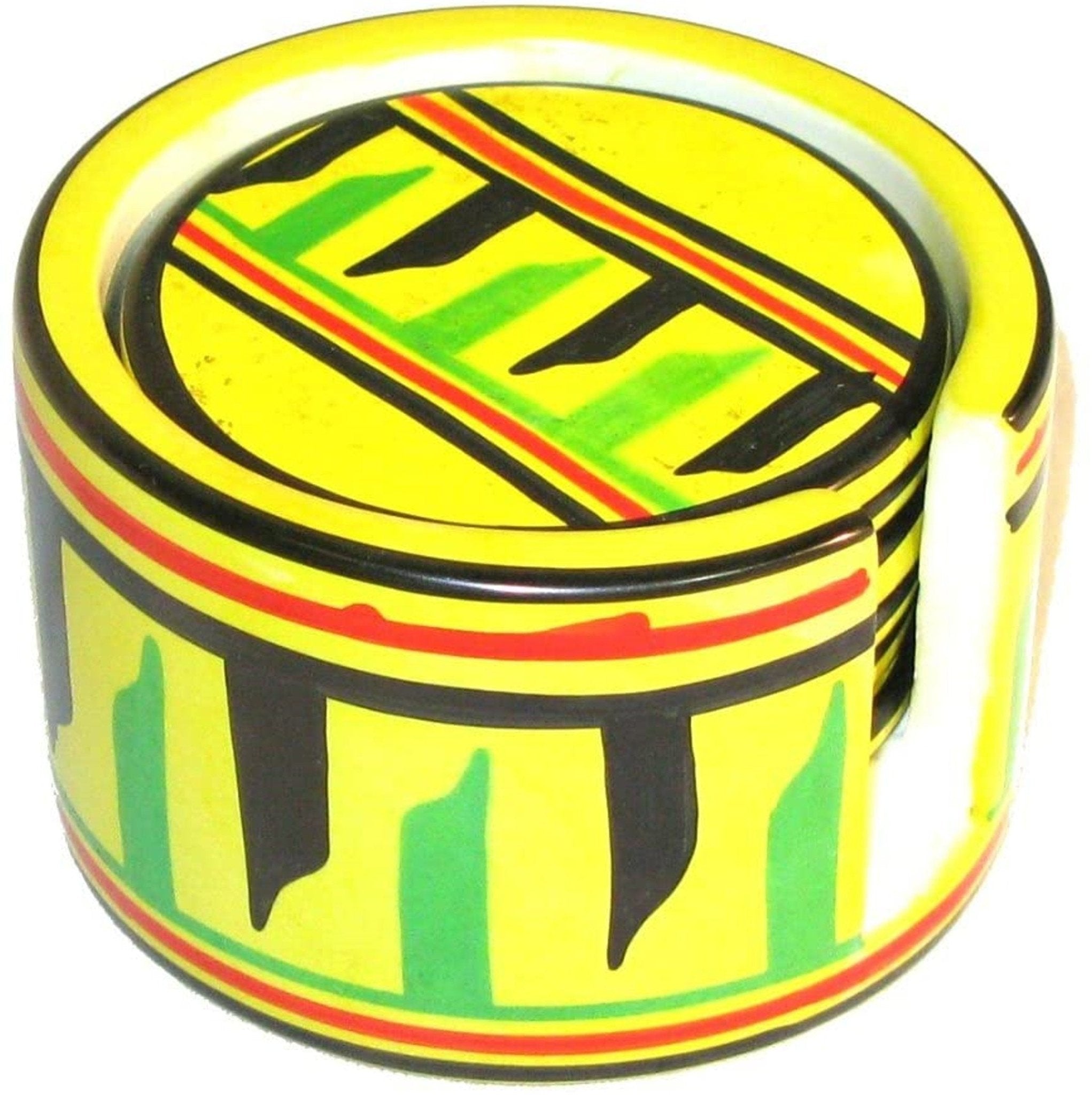 African Wild Animal Design Hand Crafted Set of 6 Stone Drinks Coasters with Storycard Choose your Design - FriendlyTradingCo