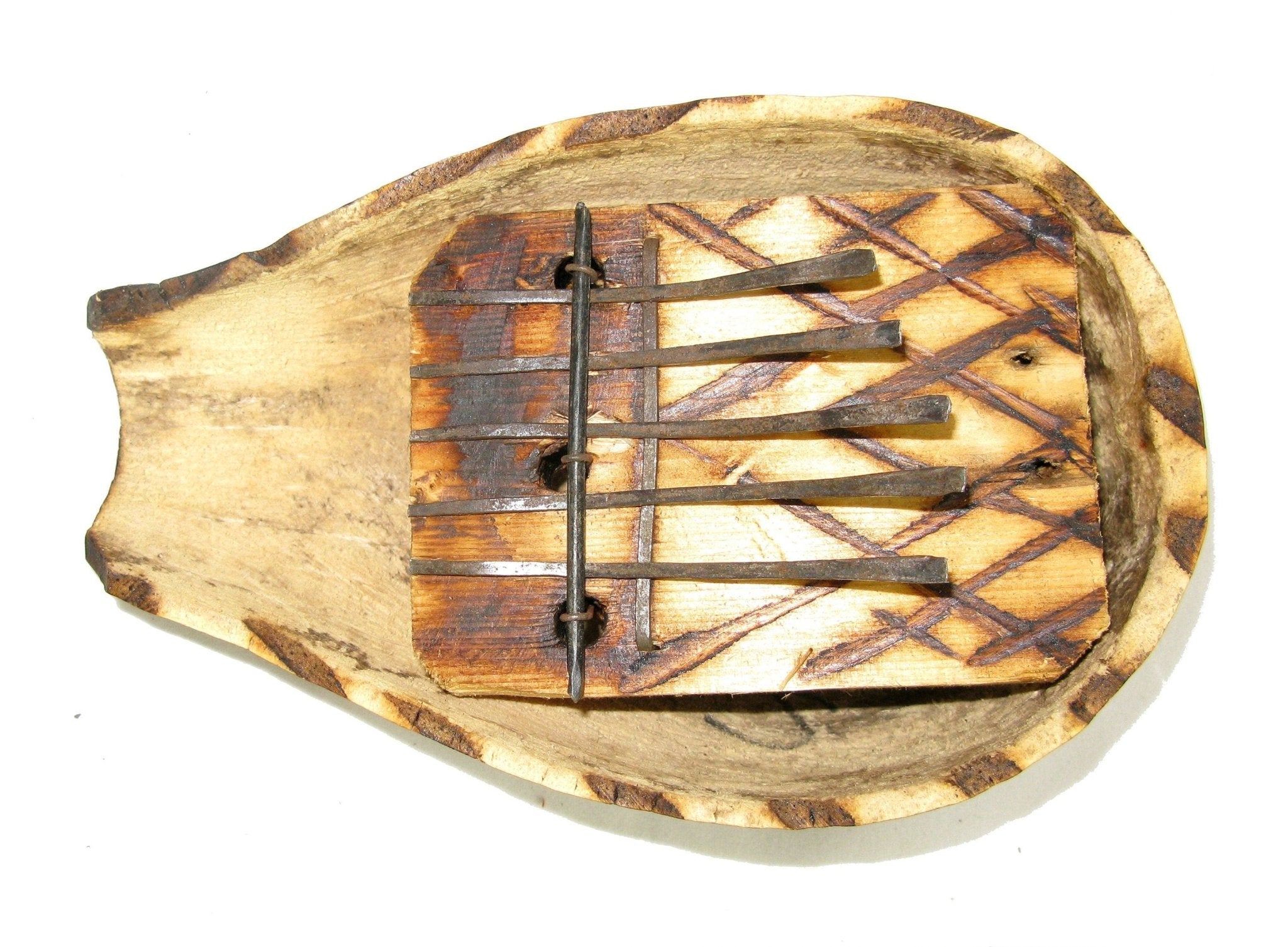 Fair Trade African 5 Note Thumb Piano Kalimba Mbira Finger Piano - Hand crafted - Gourd Case - Tell Stories with Music - FriendlyTradingCo