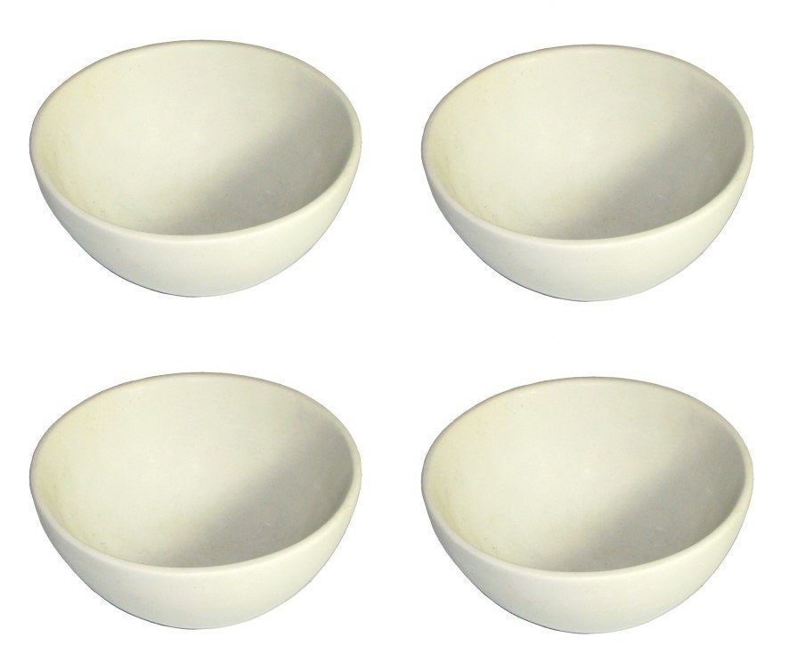 Handcrafted Natural Stone Bowls - Salad Cereal Fruit Breakfast Snacks Dips Potatoes Desserts - 5 to 8in / 12 to 20cm Create Your Set - FriendlyTradingCo