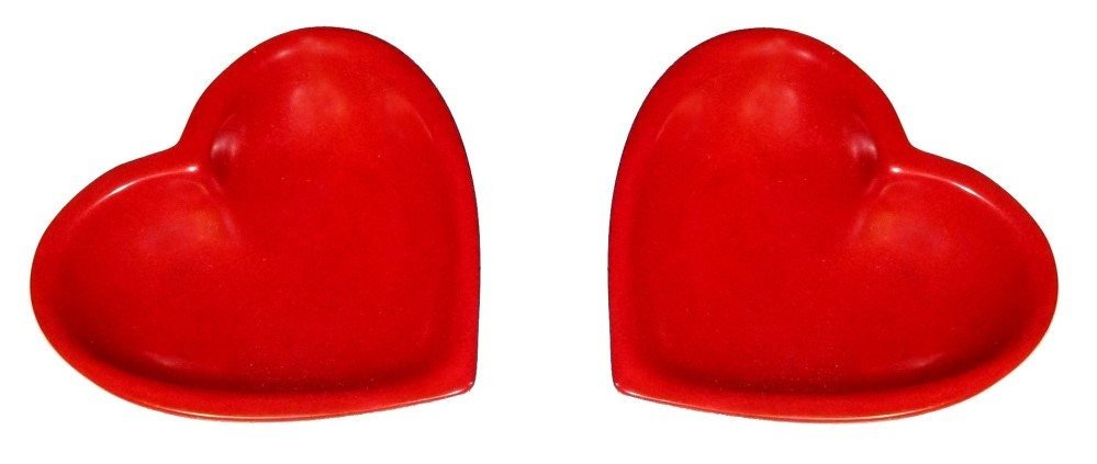 Handcrafted Stone Heart Dish - Valentines Heart Design Stone 10 cm & 12 cm with Story - card Create your Pair! - FriendlyTradingCo