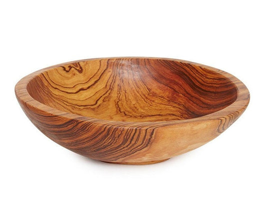Olivewood Bowl 8 inch 20 cm Handcrafted Natural Wild Olivewood with Story-card