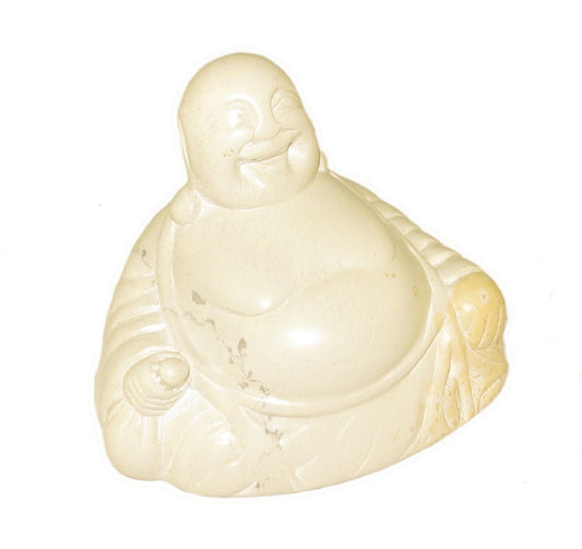 Handcrafted stone Buddha - 100% Natural 10 / 4 inch Tall  with Story-card