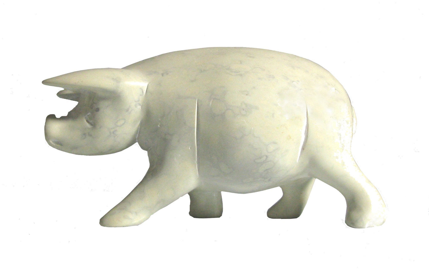 Three Little Pigs in soapstone Set of Baby Farm Animals 5cm in White Gift Box with Story-card