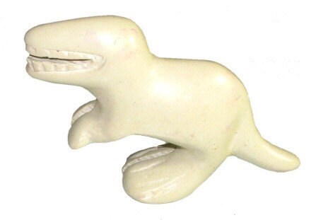 Three Little Stone Dinos Set of 3 Baby Dinosaurs in Soapstone Tyrannosaurus Stegosaurus Triceratops 5cm in White Gift Box with Story-card