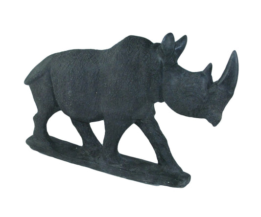 African Rhino Stone Sculpture by Zimbabwe artists 22cm 3kg with Storycard