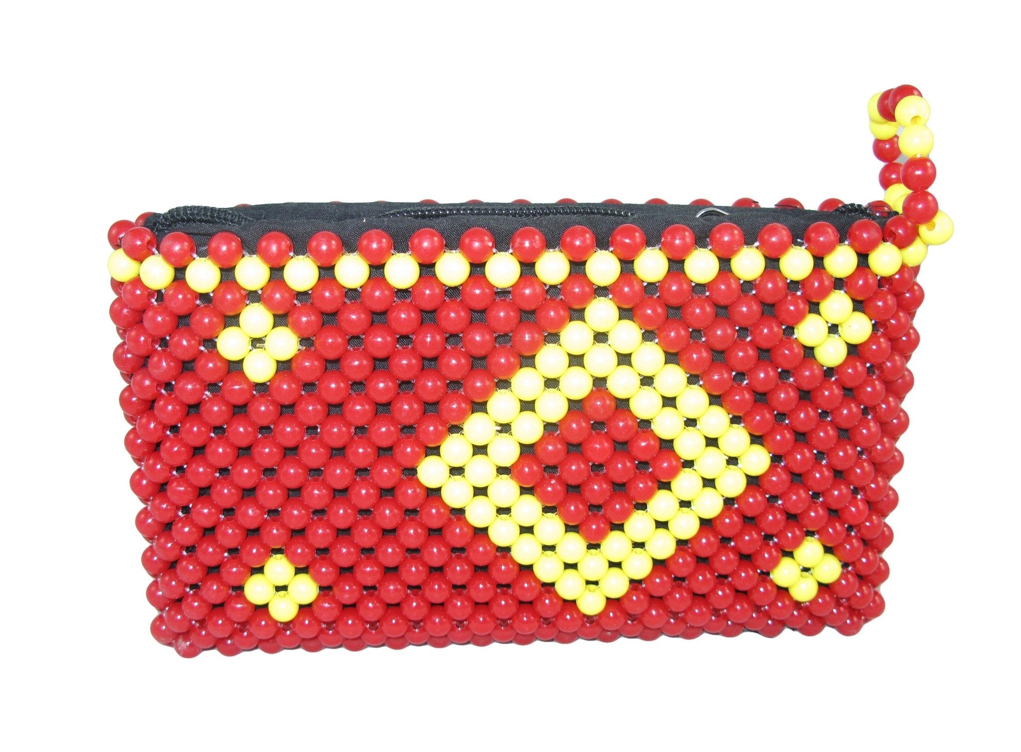 Maassai Design Beaded Leather Fashion Purse Lined with Zipped Pocket Many Colours - FriendlyTradingCo