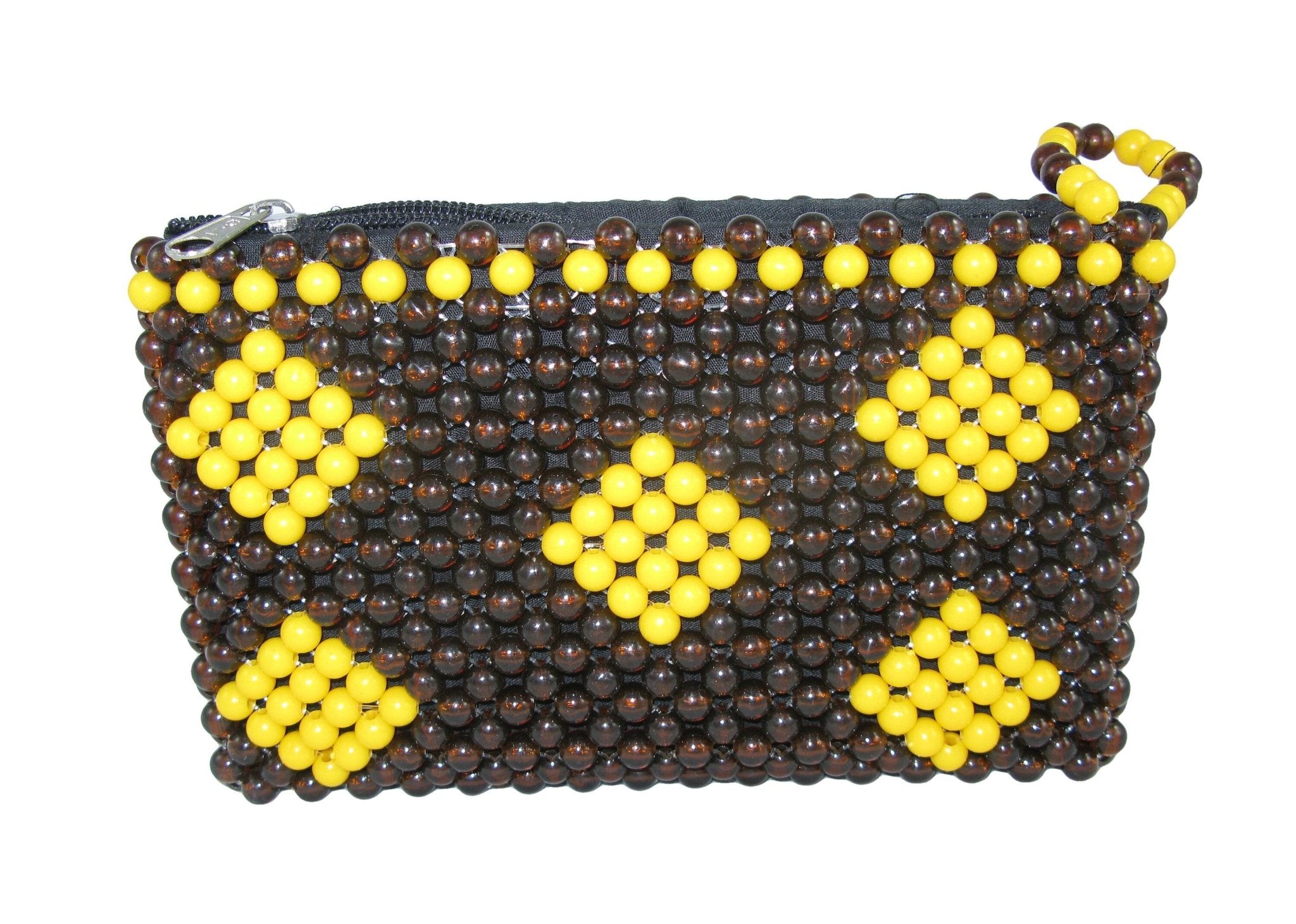 Maassai Design Beaded Leather Fashion Purse Lined with Zipped Pocket Many Colours - FriendlyTradingCo