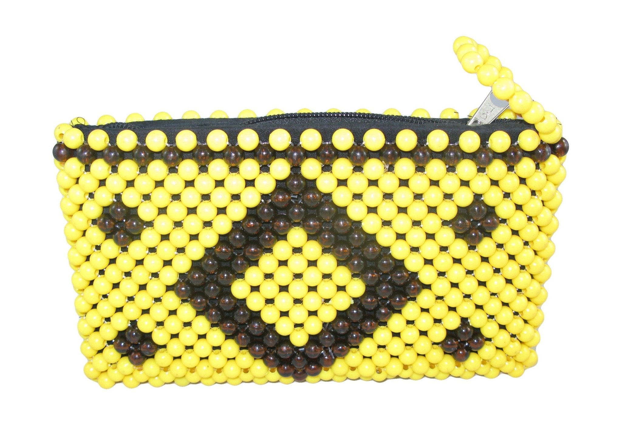 Maassai Design Beaded Leather Fashion Purse Lined with Zipped Pocket Many Colours - FriendlyTradingCo