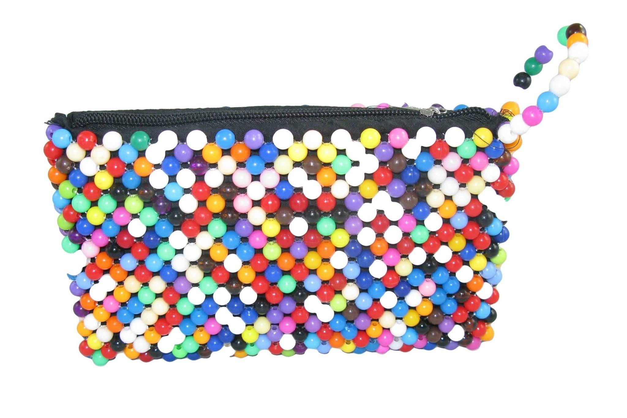 Maassai Design Beaded Leather Fashion Purse Lined with Zipped Pocket Many Colours - FriendlyTradingCo