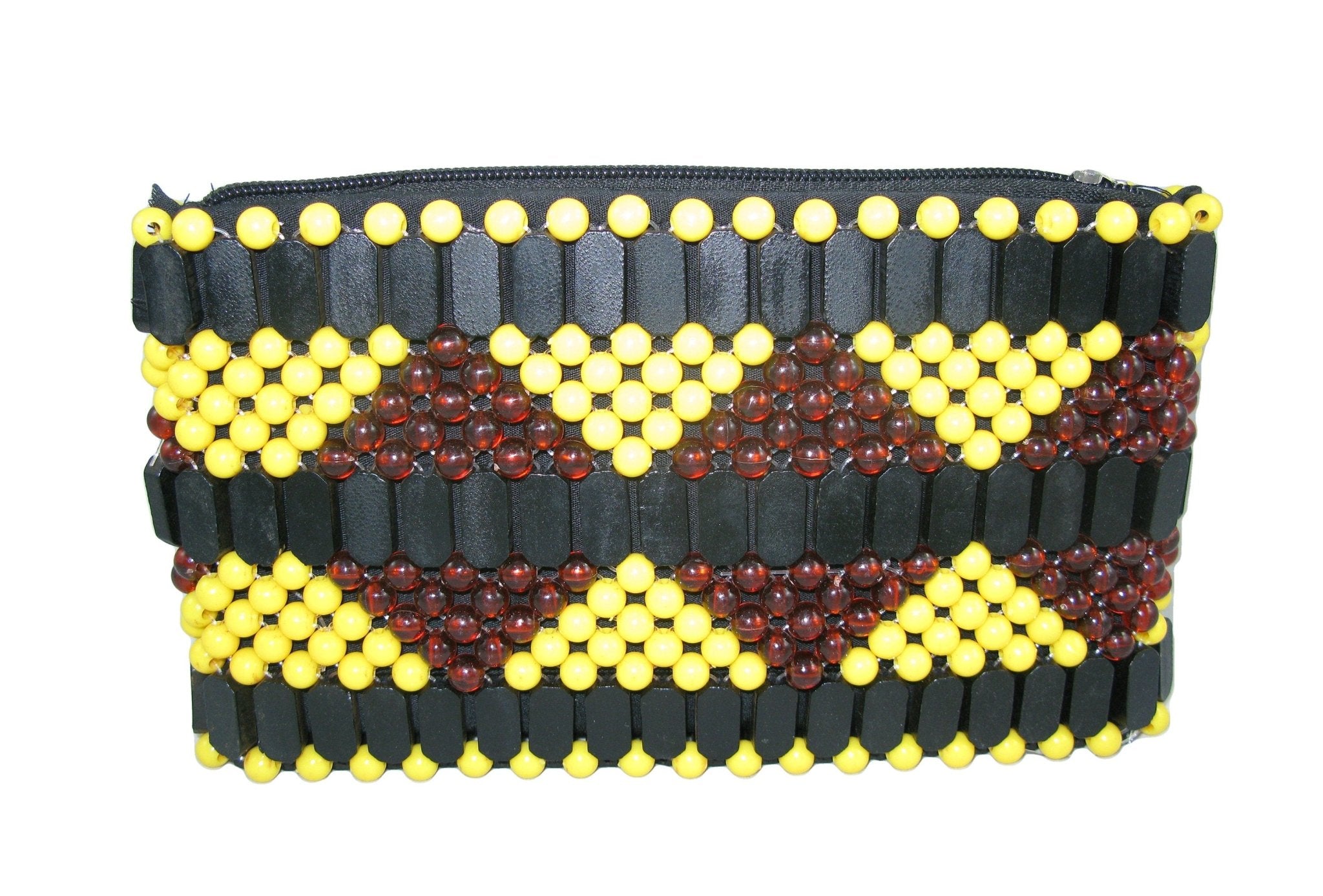 Maassai Design Beaded Leather Fashion Purse Lined with Zipped Pocket Many Colours - FriendlyTradingCo