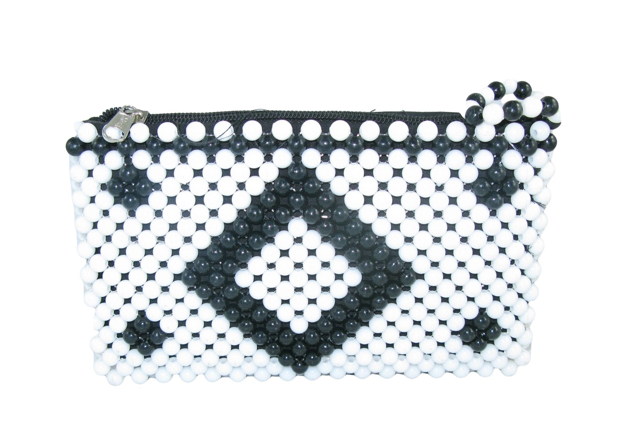 Maassai Design Beaded Leather Fashion Purse Lined with Zipped Pocket Many Colours - FriendlyTradingCo