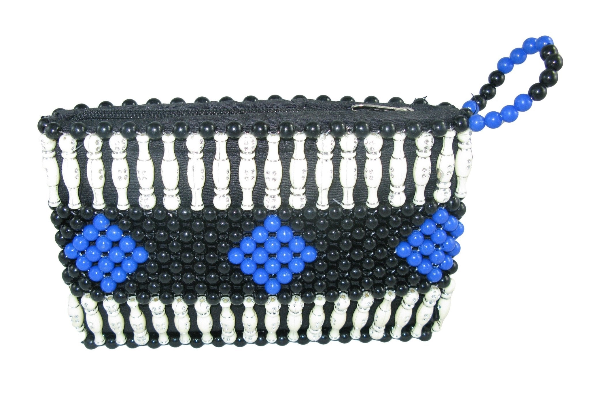 Maassai Design Beaded Leather Fashion Purse Lined with Zipped Pocket many Designs - FriendlyTradingCo