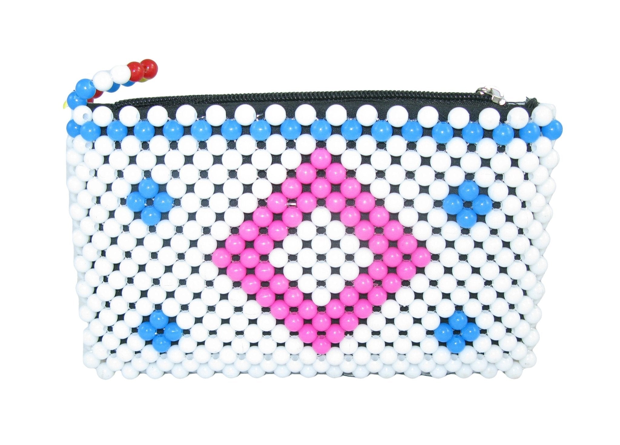 Maassai Design Beaded Leather Fashion Purse Lined with Zipped Pocket many Designs - FriendlyTradingCo