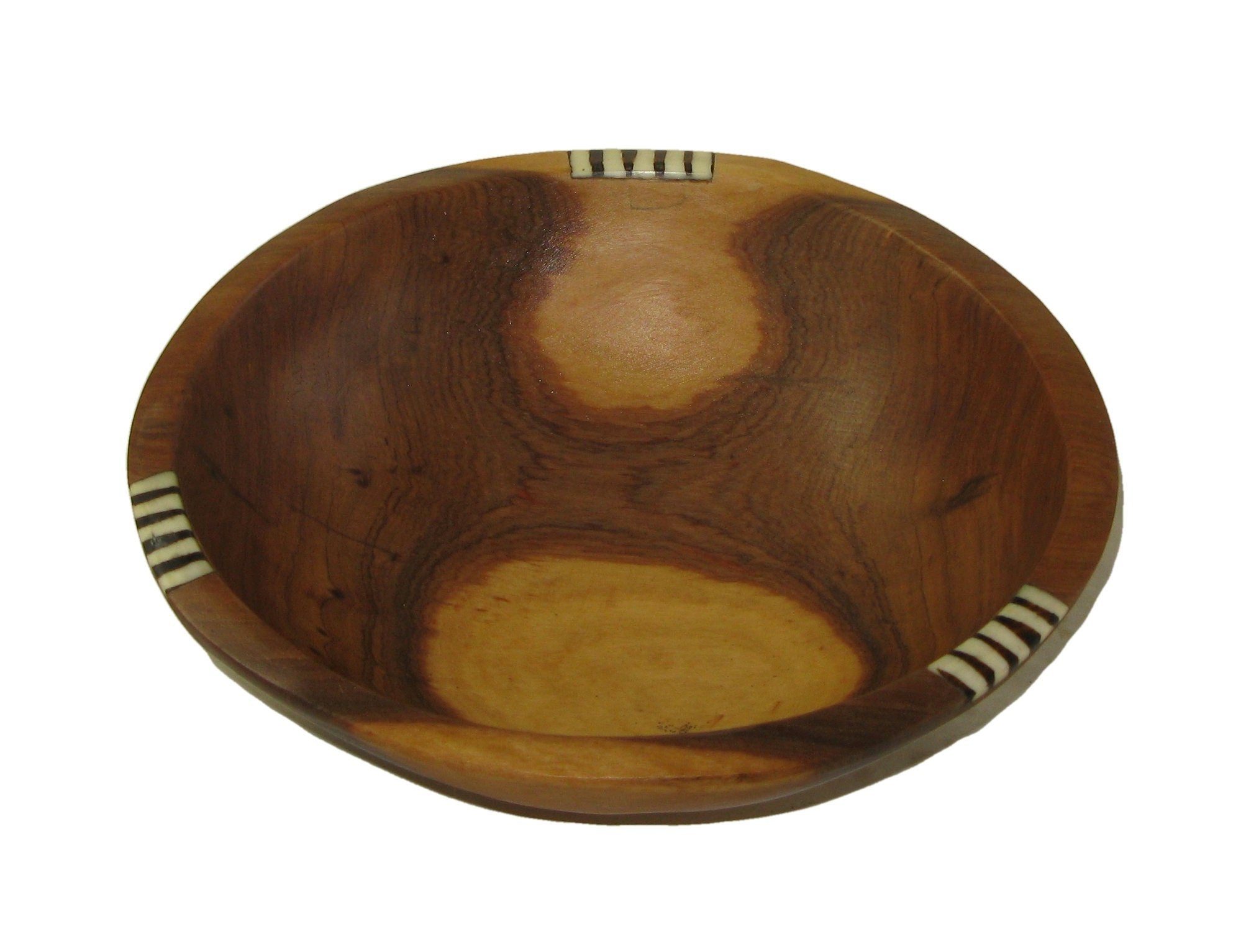 Olivewood Bowl 8 inch 20 cm Handcrafted Natural Wild Olivewood with Inlay & Story - card - FriendlyTradingCo