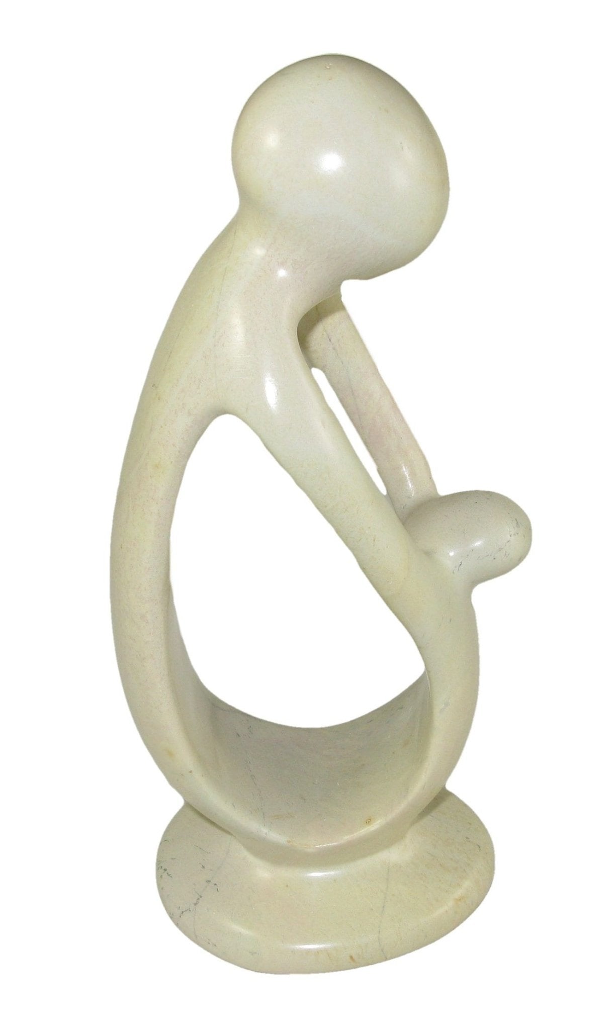 Parent and Child / Mother Father Child Sculpture in Stone 8 inch / 20 cm tall with Storycard - FriendlyTradingCo