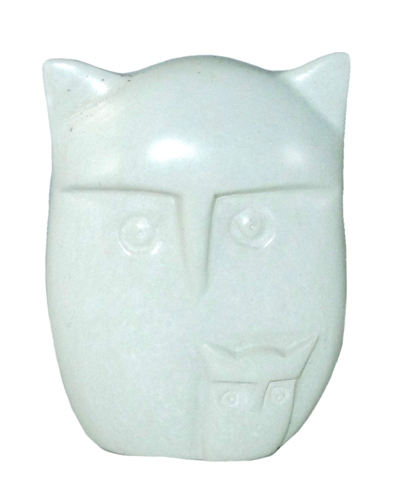 Soapstone Owl & Chick Sculpture 11 cm / 4 inch Fair Trade Africa with Storycard - FriendlyTradingCo