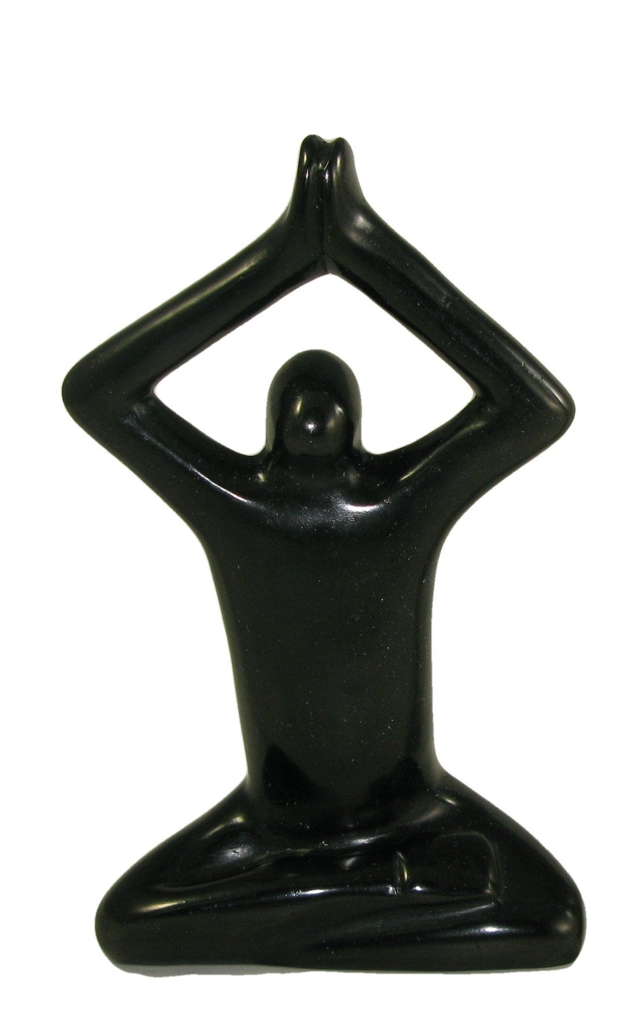 Stone Spiritual Meditation Sculpture Black and White 15cm / 6 inch Yin and Yang + Storycard - FriendlyTradingCo