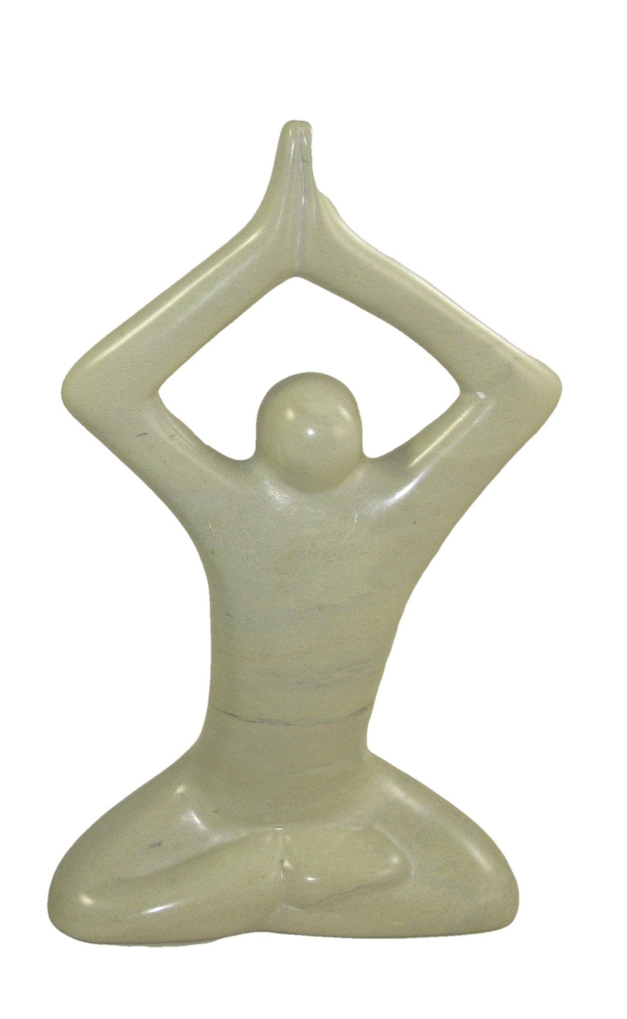 Stone Spiritual Meditation Sculpture Black and White 15cm / 6 inch Yin and Yang + Storycard - FriendlyTradingCo