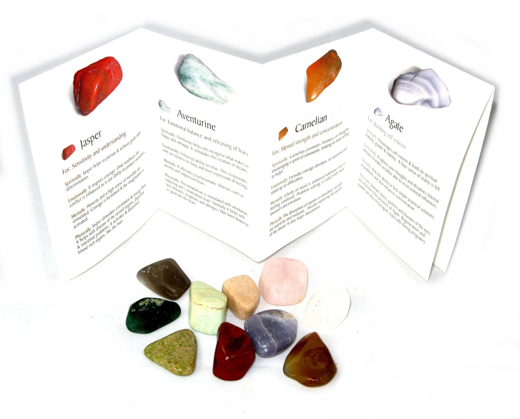Touchstones of Africa Healing Gemstones Spiritual Alignment 10 Healing Stones Guide Jasper + Aventurine + Carnelian + 7 more! - FriendlyTradingCo