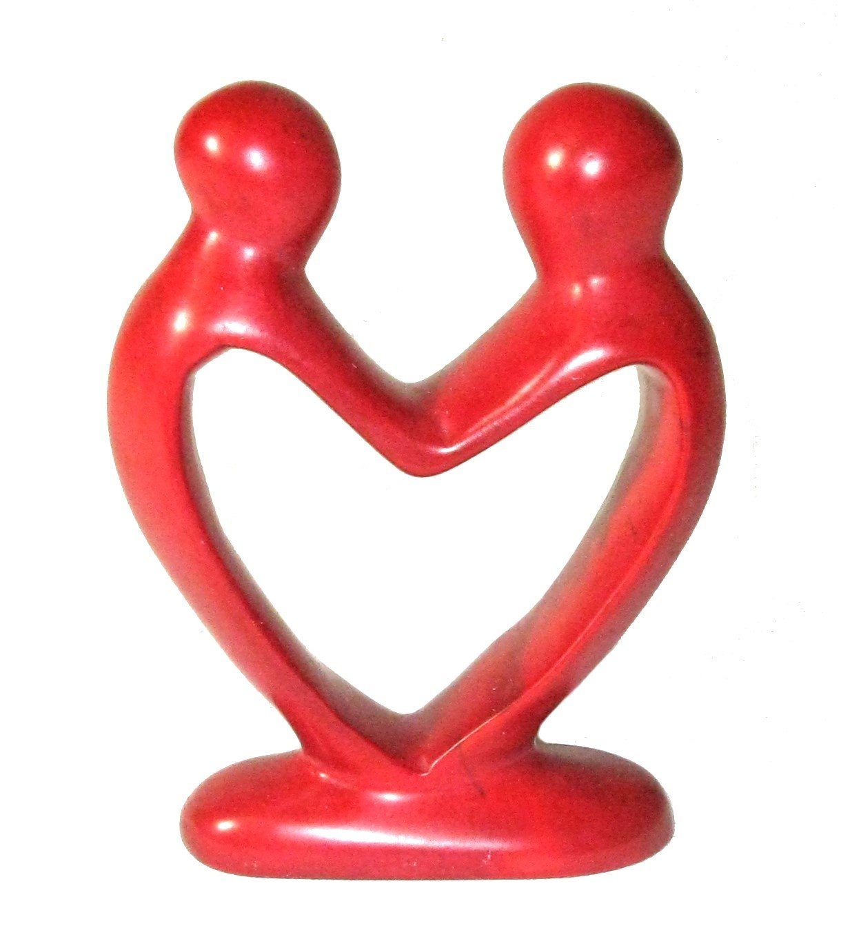 Valentine lovers Heart design - created by hand from a single stone in 10 or 15 cm / 4 or 6 inch with Storycard - FriendlyTradingCo